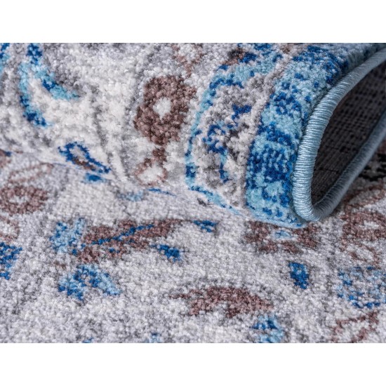 Rug Unique Loom Tradition Light Blue/Ivory Rectangular 8' 0 x 10' 0
