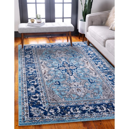 Rug Unique Loom Tradition Turquoise Rectangular 8' 0 x 10' 0