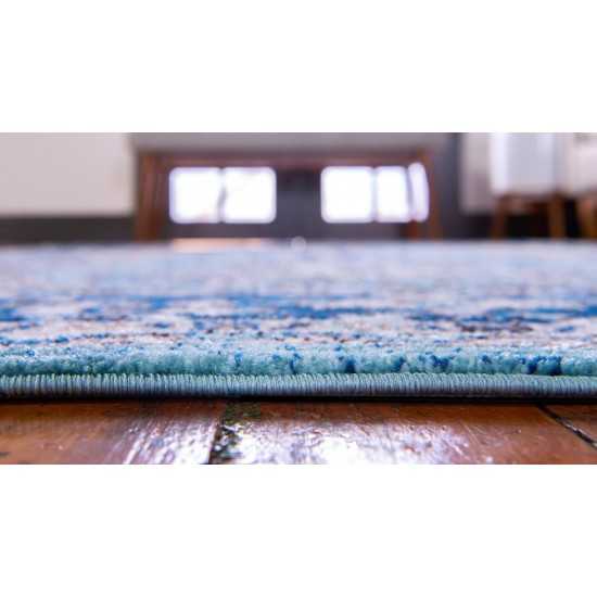 Rug Unique Loom Tradition Turquoise Rectangular 8' 0 x 10' 0