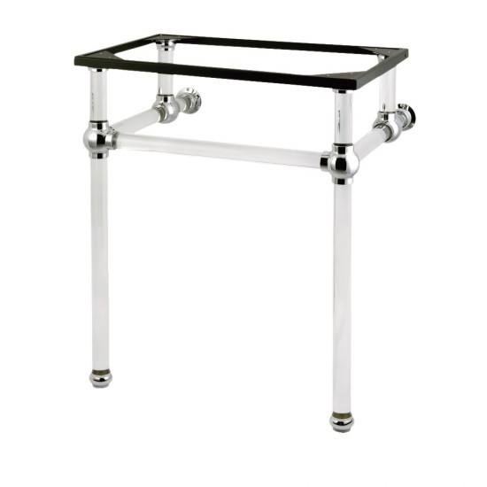 Templeton 24-Inch x 20-3/8-Inch x 30-Inch Acrylic Console Sink Legs, Polished Chrome