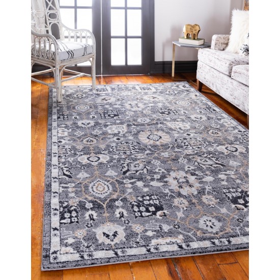 Rug Unique Loom Tradition Gray Rectangular 8' 0 x 10' 0