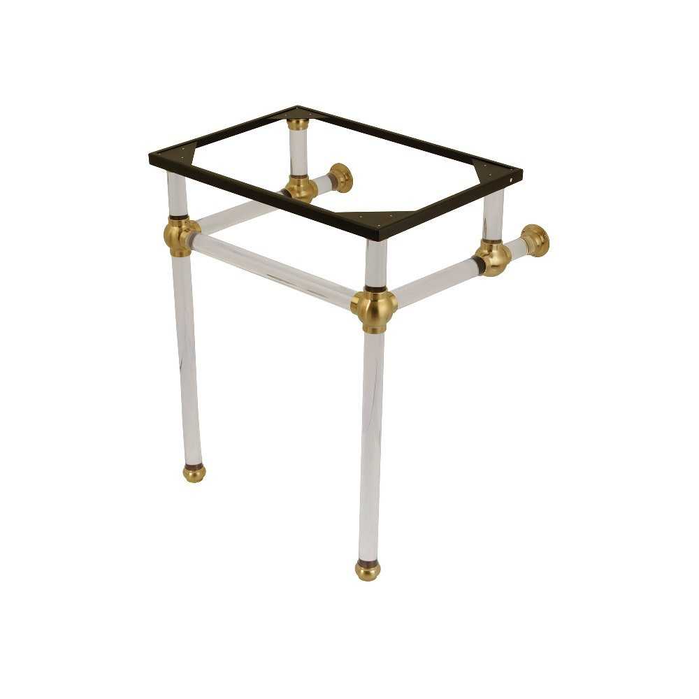 Templeton 24-Inch x 20-3/8-Inch x 30-Inch Acrylic Console Sink Legs, Brushed Brass