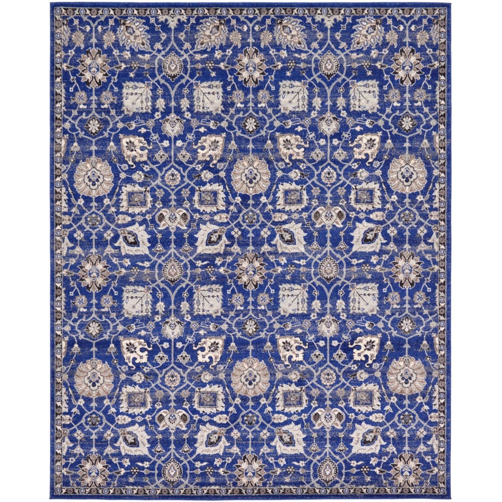 Rug Unique Loom Tradition Blue Rectangular 8' 0 x 10' 0 Rug Unique Loom Tradition Blue Rectangular 8' 0 x 10' 0