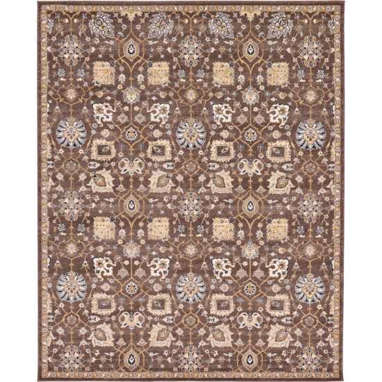 Rug Unique Loom Tradition Brown Rectangular 8' 0 x 10' 0