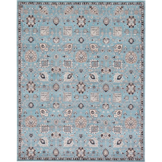 Rug Unique Loom Tradition Light Blue Rectangular 8' 0 x 10' 0