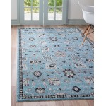 Rug Unique Loom Tradition Light Blue Rectangular 8' 0 x 10' 0