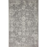 Rug Unique Loom Tradition Gray Rectangular 5' 0 x 8' 0