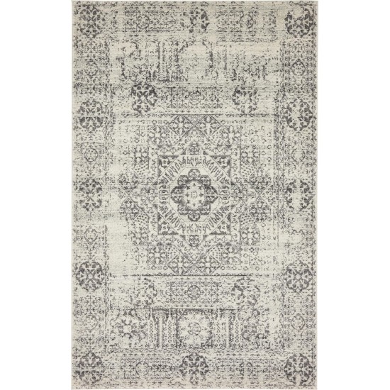 Rug Unique Loom Tradition Beige Rectangular 5' 0 x 8' 0