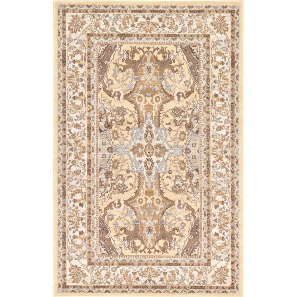 Rug Unique Loom Tradition Ivory Rectangular 5' 0 x 8' 0 Rug Unique Loom Tradition Ivory Rectangular 5' 0 x 8' 0