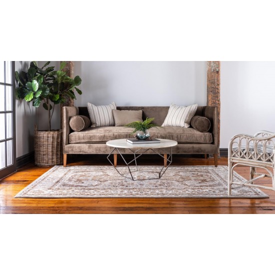Rug Unique Loom Tradition Ivory Rectangular 5' 0 x 8' 0