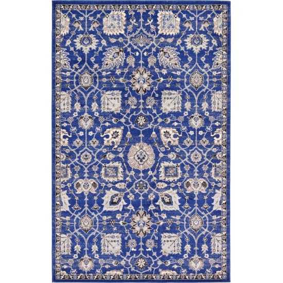 Rug Unique Loom Tradition Blue Rectangular 5' 0 x 8' 0