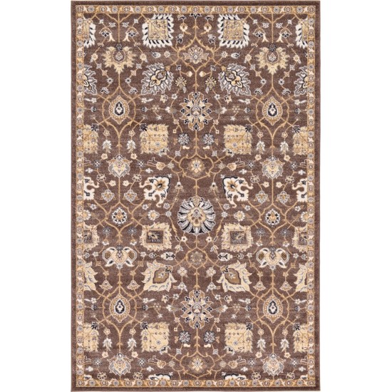 Rug Unique Loom Tradition Brown Rectangular 5' 0 x 8' 0