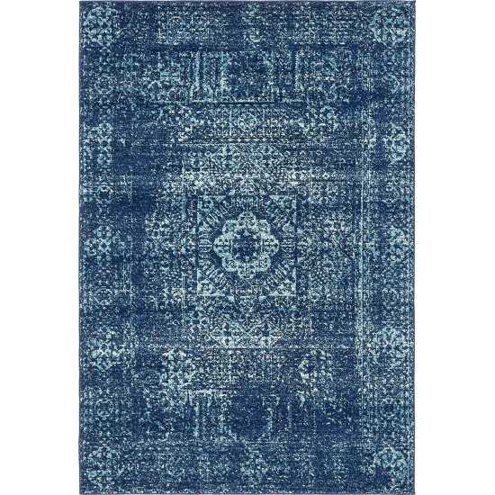 Rug Unique Loom Tradition Navy Blue Rectangular 4' 0 x 6' 0