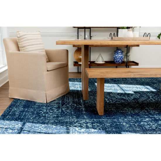 Rug Unique Loom Tradition Navy Blue Rectangular 4' 0 x 6' 0