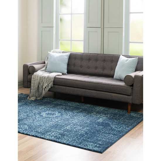 Rug Unique Loom Tradition Navy Blue Rectangular 4' 0 x 6' 0