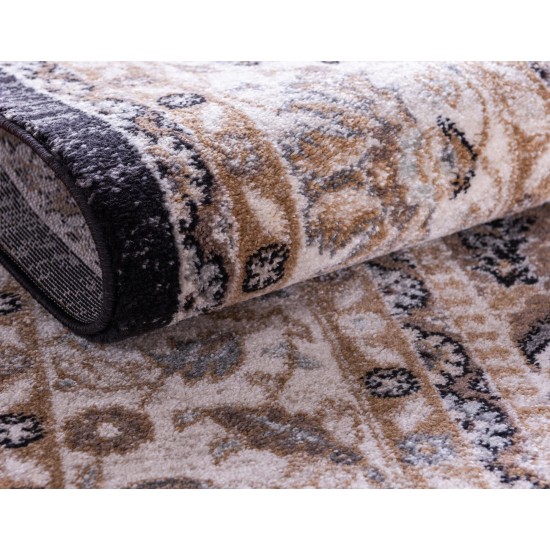 Rug Unique Loom Tradition Black/Ivory Rectangular 4' 0 x 6' 0