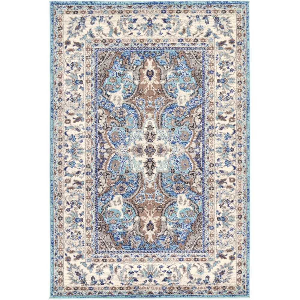 Rug Unique Loom Tradition Light Blue/Ivory Rectangular 4' 0 x 6' 0 Rug Unique Loom Tradition Light Blue/Ivory Rectangular 4' 0 x 6' 0