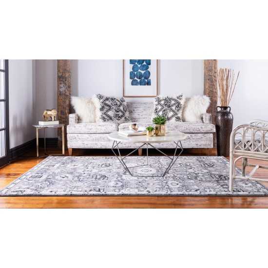 Rug Unique Loom Tradition Gray Rectangular 4' 0 x 6' 0