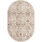 Rug Unique Loom Rushmore Tan Oval 5' 3 x 8' 0