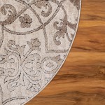 Rug Unique Loom Rushmore Tan Oval 5' 3 x 8' 0