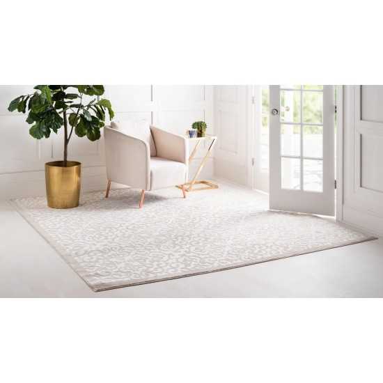 Rug Unique Loom Rushmore White Square 8' 0 x 8' 0