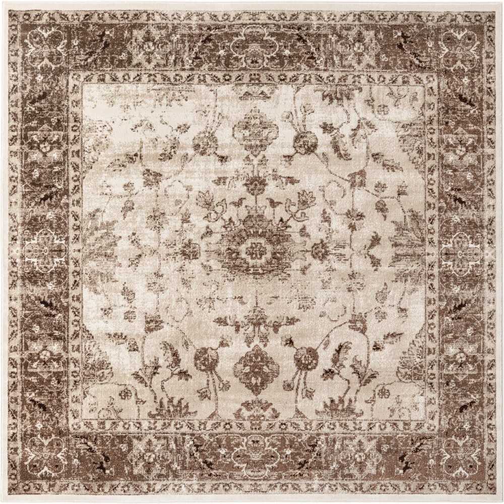 Rug Unique Loom Rushmore Chocolate Brown Square 8' 0 x 8' 0 Rug Unique Loom Rushmore Chocolate Brown Square 8' 0 x 8' 0