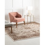 Rug Unique Loom Rushmore Chocolate Brown Square 8' 0 x 8' 0