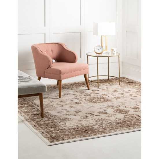 Rug Unique Loom Rushmore Chocolate Brown Square 8' 0 x 8' 0