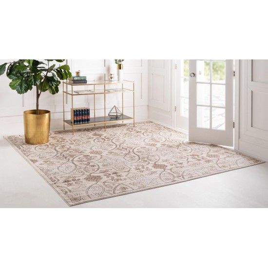 Rug Unique Loom Rushmore Tan Square 4' 0 x 4' 0