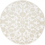 Rug Unique Loom Rushmore Snow White Round 5' 0 x 5' 0