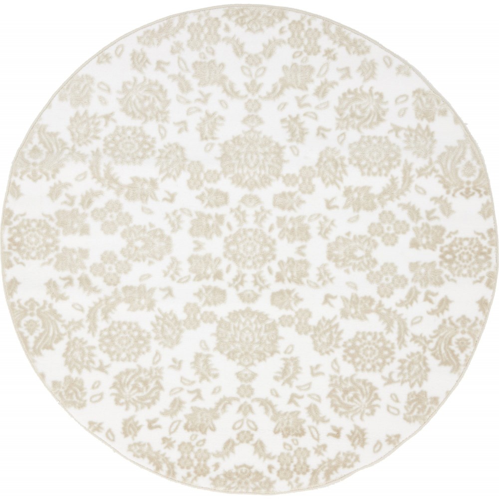 Rug Unique Loom Rushmore Snow White Round 5' 0 x 5' 0 Rug Unique Loom Rushmore Snow White Round 5' 0 x 5' 0