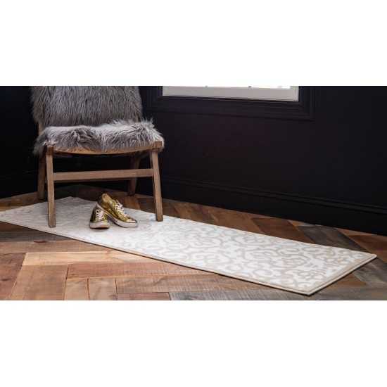 Rug Unique Loom Rushmore White Runner 3' 0 x 9' 10