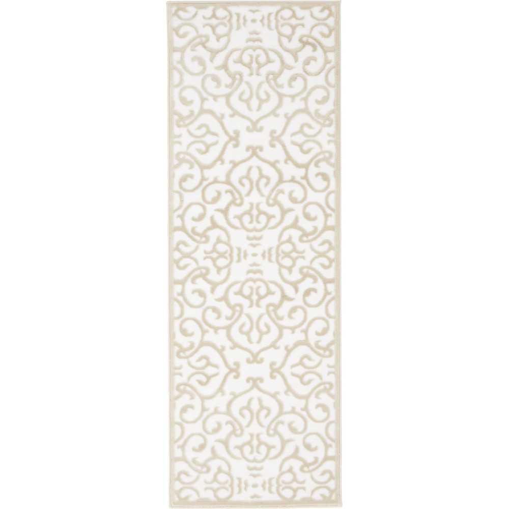 Rug Unique Loom Rushmore White Runner 2' 0 x 6' 0 Rug Unique Loom Rushmore White Runner 2' 0 x 6' 0