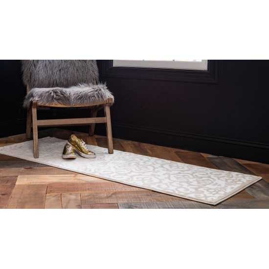 Rug Unique Loom Rushmore White Runner 2' 0 x 6' 0