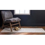 Rug Unique Loom Rushmore White Runner 2' 0 x 6' 0