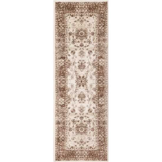 Rug Unique Loom Rushmore Chocolate Brown Runner 2' 0 x 6' 0