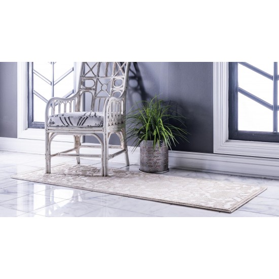 Rug Unique Loom Rushmore Tan Runner 2' 0 x 6' 0