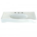 Imperial Ceramic Console Sink Basin, White