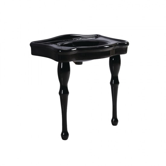 Imperial 32-Inch Basin Console Sink with 4-Inch Faucet Holes, Black