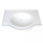 Fauceture Templeton 31" x 22" Ceramic Console Sink Basin, White