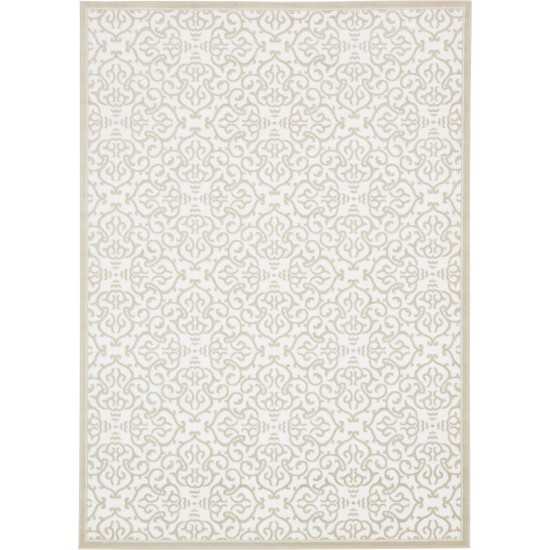 Rug Unique Loom Rushmore White Rectangular 7' 0 x 10' 0