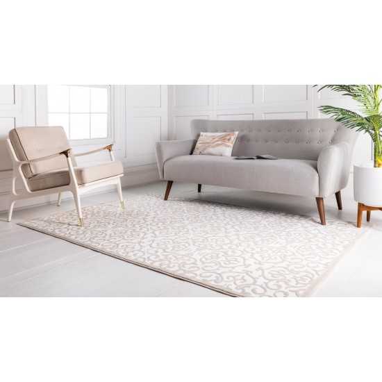 Rug Unique Loom Rushmore White Rectangular 7' 0 x 10' 0