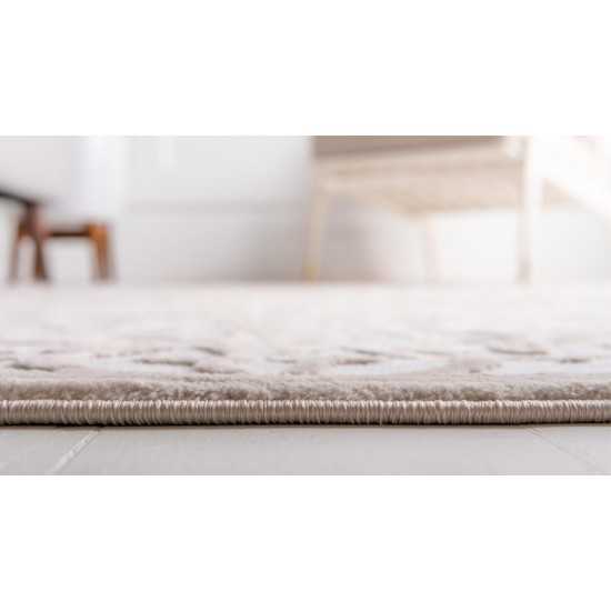 Rug Unique Loom Rushmore White Rectangular 7' 0 x 10' 0