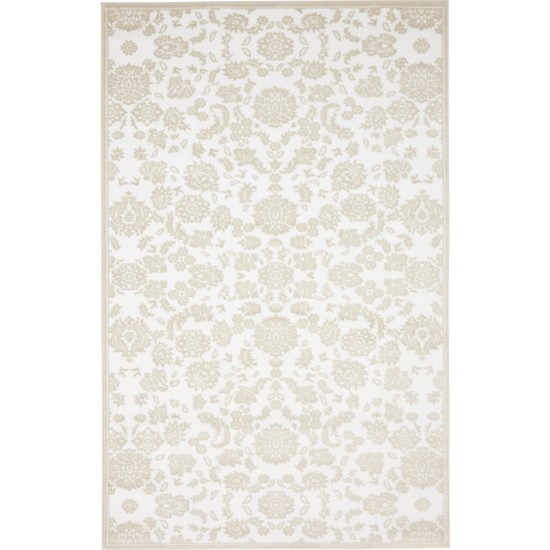 Rug Unique Loom Rushmore Snow White Rectangular 5' 0 x 8' 0