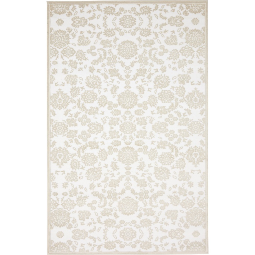 Rug Unique Loom Rushmore Snow White Rectangular 5' 0 x 8' 0