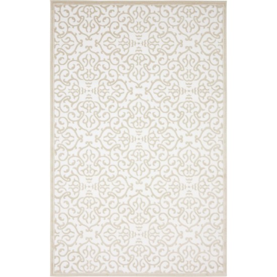 Rug Unique Loom Rushmore White Rectangular 5' 0 x 8' 0