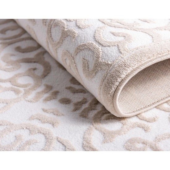 Rug Unique Loom Rushmore White Rectangular 5' 0 x 8' 0