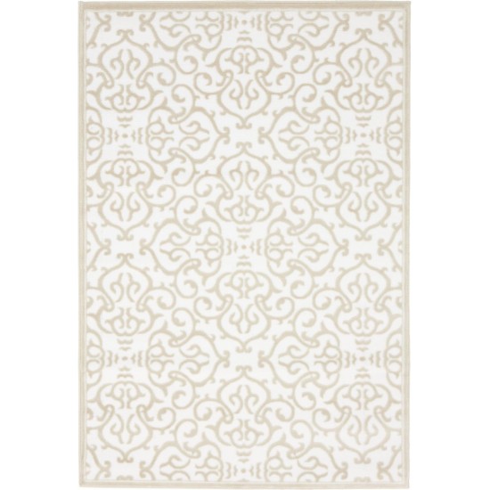 Rug Unique Loom Rushmore White Rectangular 4' 0 x 6' 0