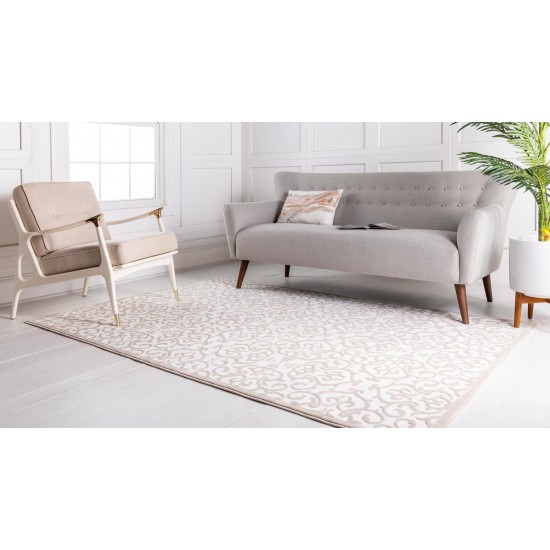 Rug Unique Loom Rushmore White Rectangular 4' 0 x 6' 0