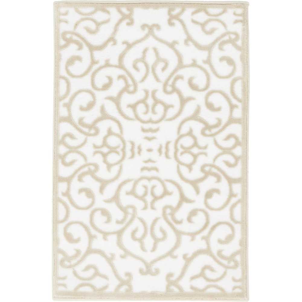 Rug Unique Loom Rushmore White Rectangular 2' 0 x 3' 0